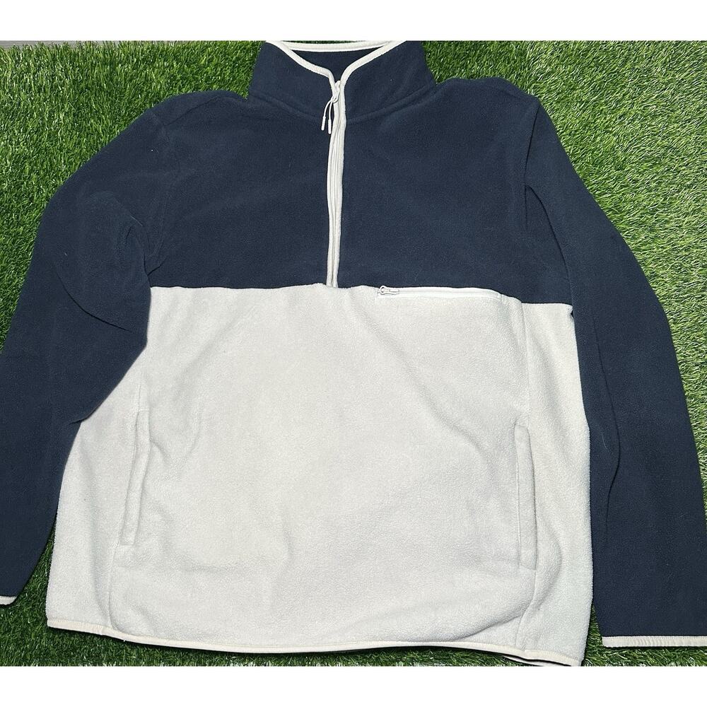 Goodfellow and Co Fleece Jacket Men’s Size XL Tan/Blue Quarter Zip Men’s Fleece